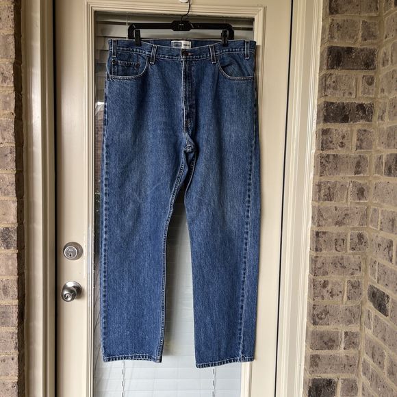 Signature Levi Strauss Men's Size W40 L32 Straight Blue Denim Jean - Picture 1 of 6